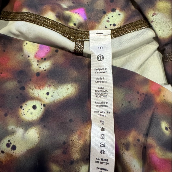 NWT Lululemon Align High-Rise Pant 25" in Soft Focus Splatter Green Multi Sz 10 - Picture 7 of 11